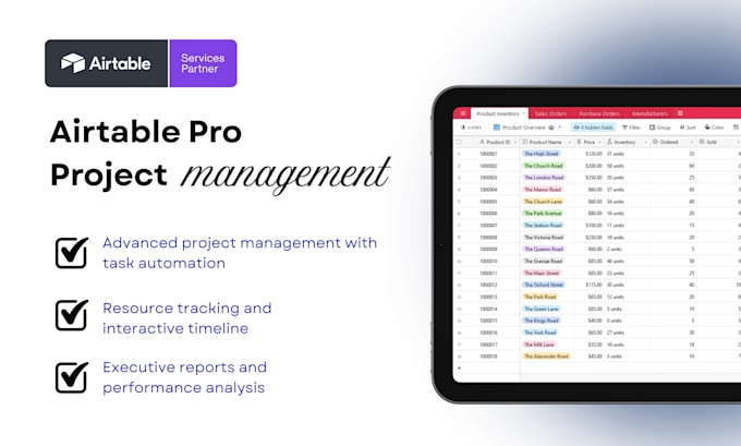 configure airtable project management with integrations