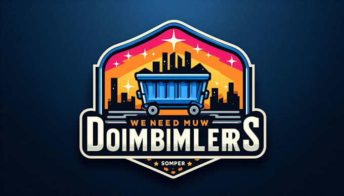 design luxury wonderful dumpsters logo with free source files