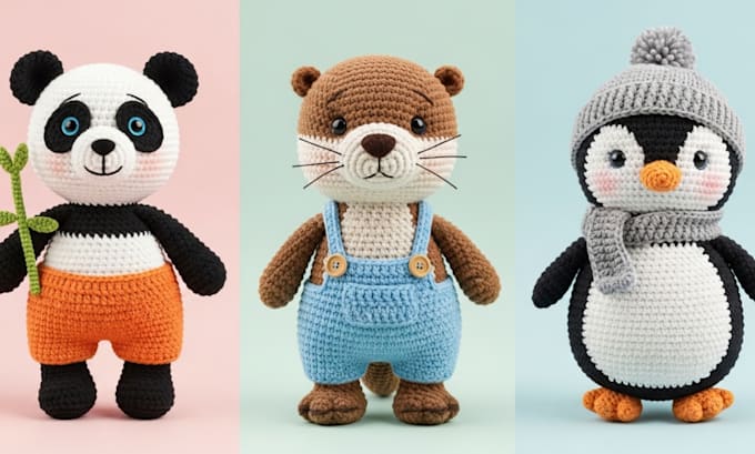 write  crochet pattern,amigurumi pattern,knitting with picture, video tutorial