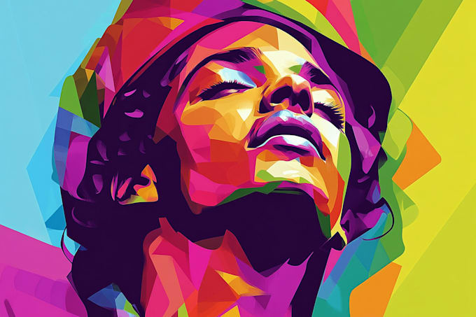 draw a professional pop art portrait