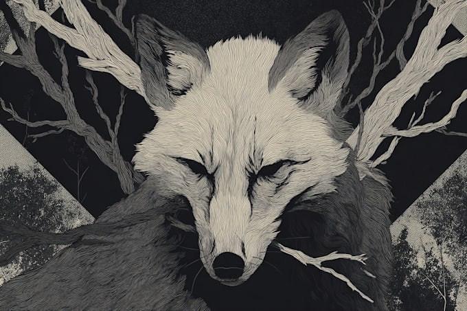 design dark art animal illustration