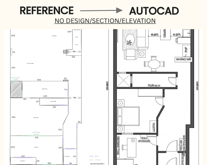 Convert pdf or image to autocad 2d drawing simple tracing by ...