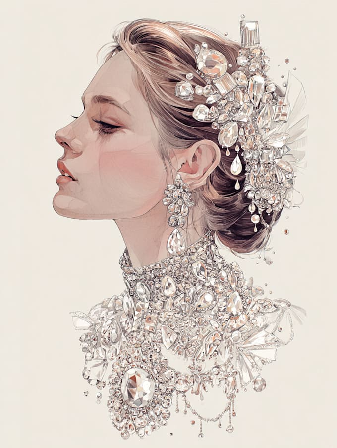 draw a jewelry and ring design