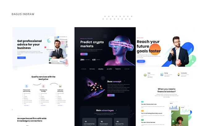 create modern and responsive wordpress landing page website