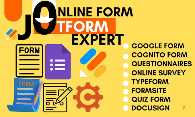 setup online jotform, typeform, cognito form, questionnaire, gravity and survey