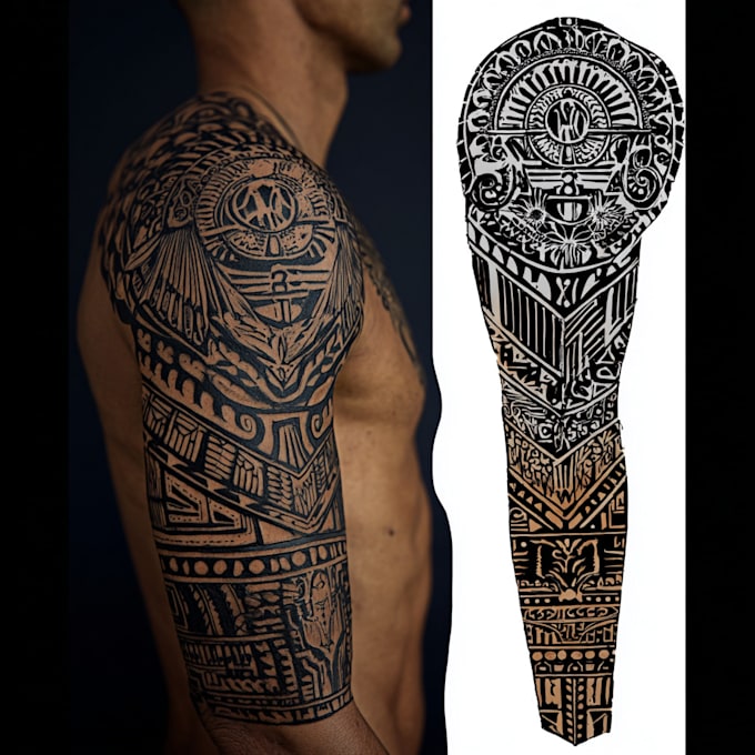 design a polynesian maori tribal tattoo