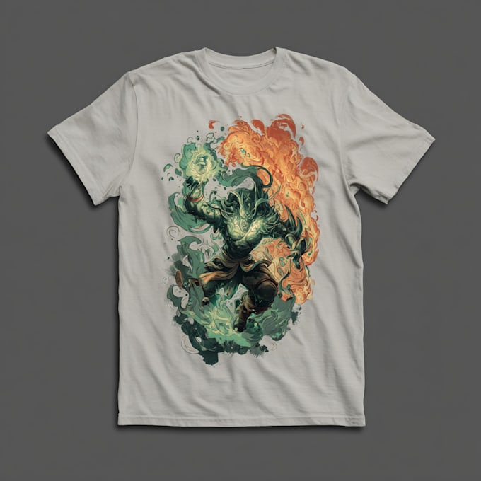 create a custom illustrated graphic t shirt design
