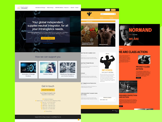 design responsive wordpress landing page, one page website, homepage design