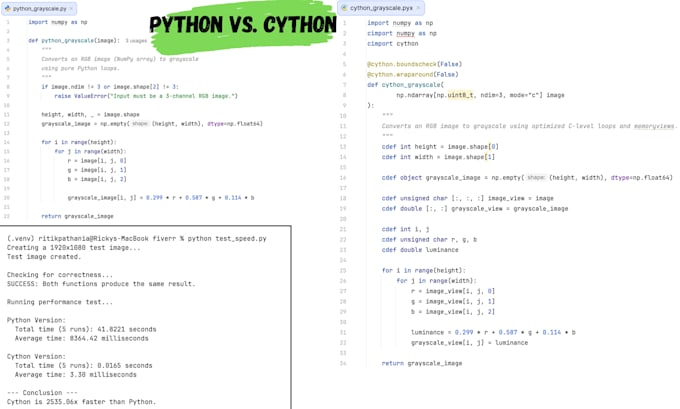 optimize and speed up your script or algorithm