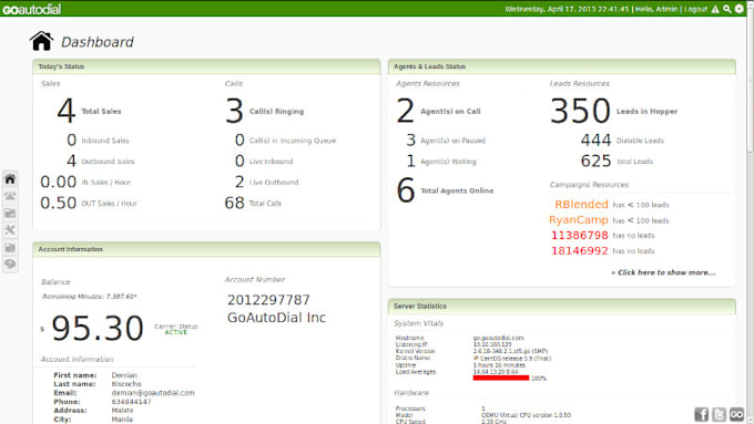 install and configure  vicidial, goautodial