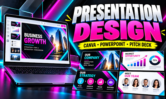 design professional canva and powerpoint presentations