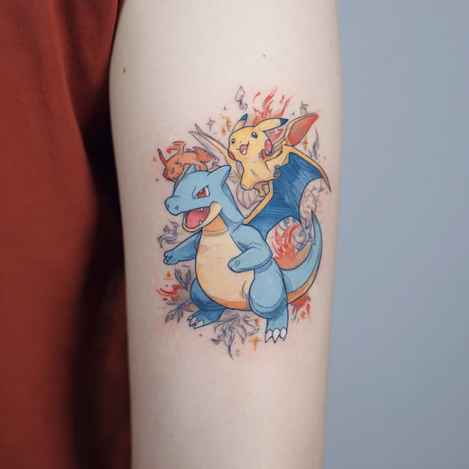 make pokemon tattoo design