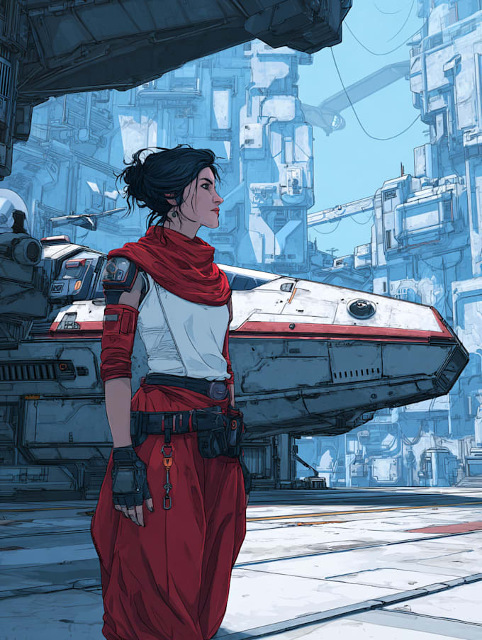 do a sci fi art , sci fi character and concept art