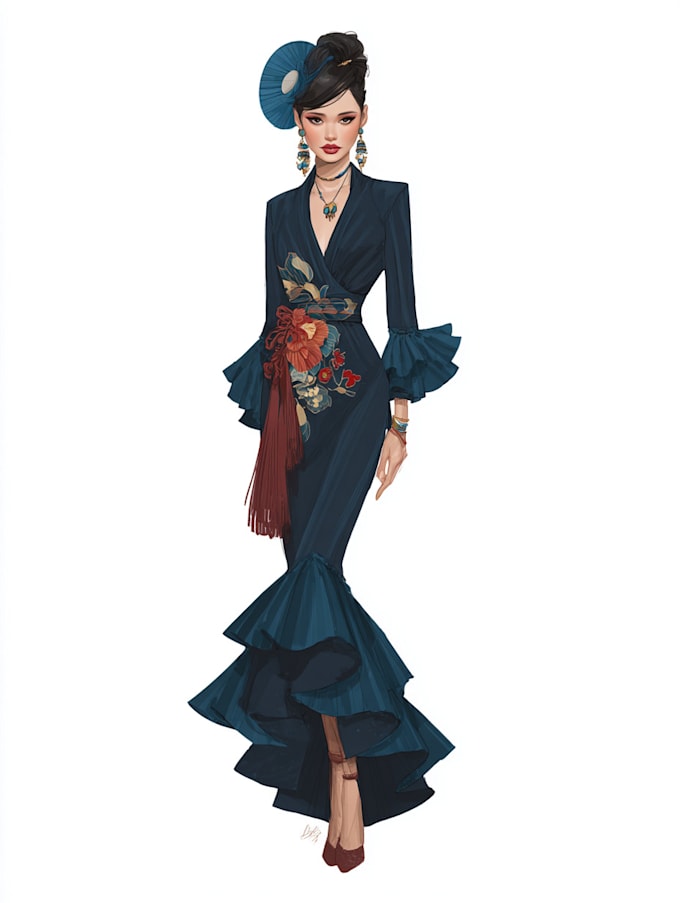 Draw a professional fashion illustration by Kelleypikea | Fiverr