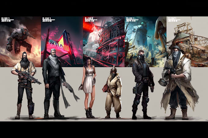 draw stylized character, game character, realistic character
