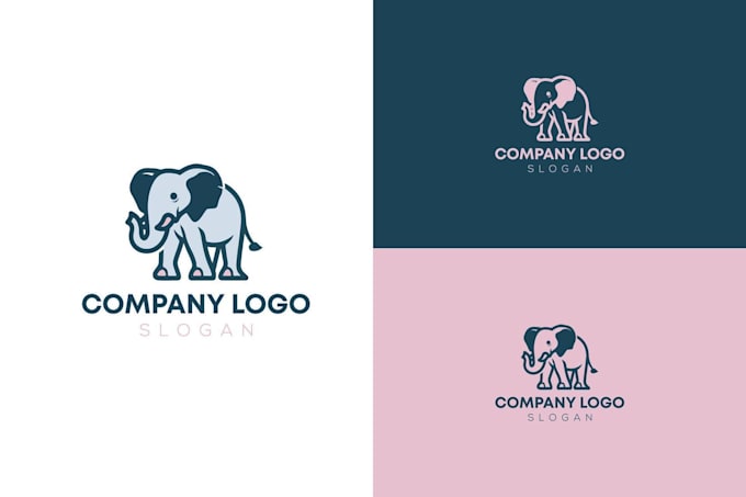 create a beautiful elephant logo