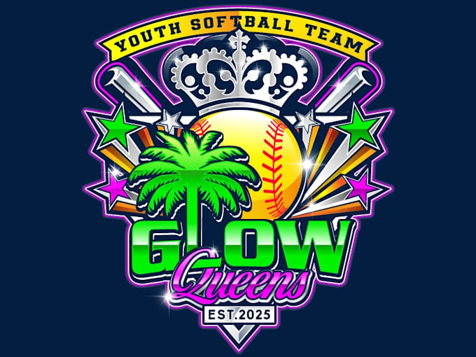 design modern softball logo