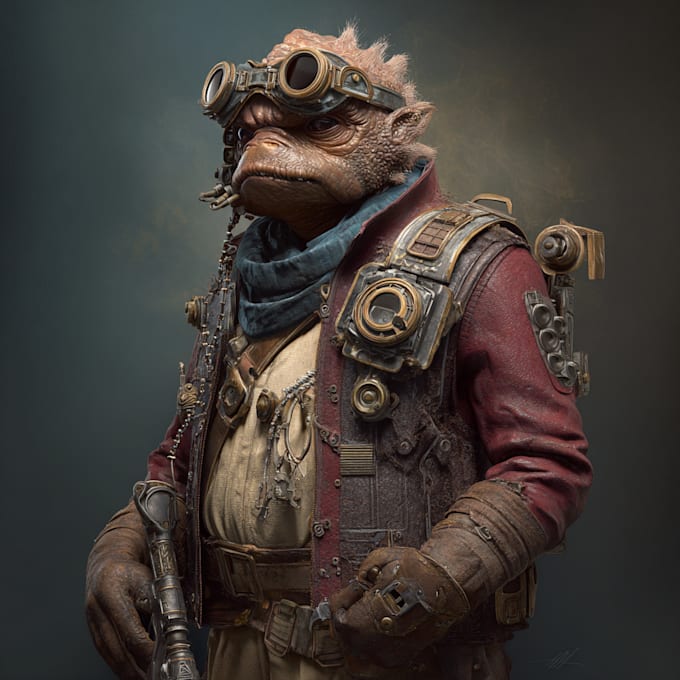 draw star wars, game character or sci fi game character art