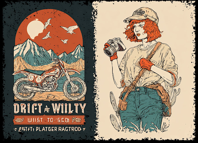 make vintage retro tshirt design for you