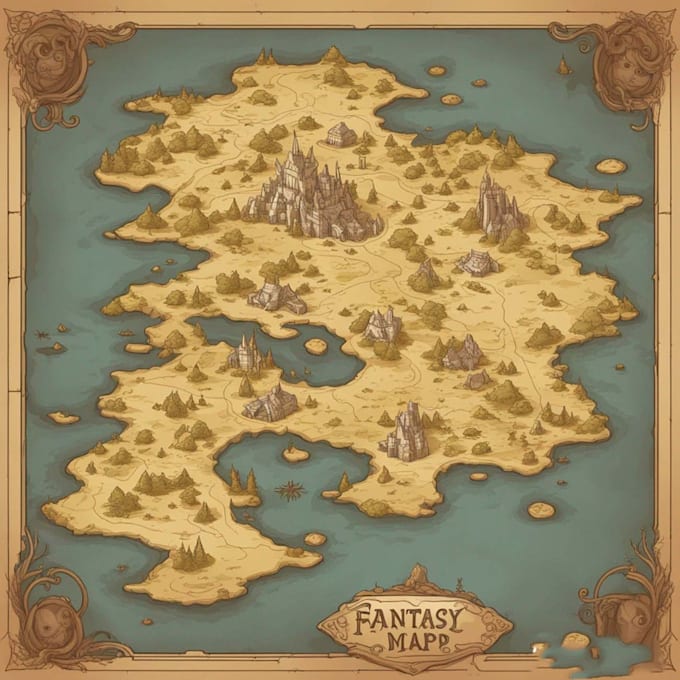 design vector maps, event maps, fantasy festival maps