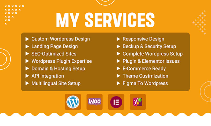 build wordpress website development, business website or wordpress blog website