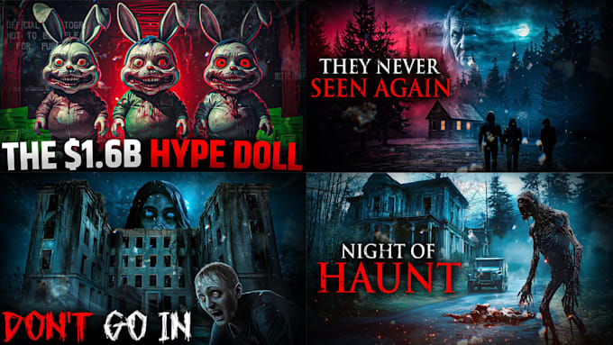 create scary and creepy thumbnails for your horror videos