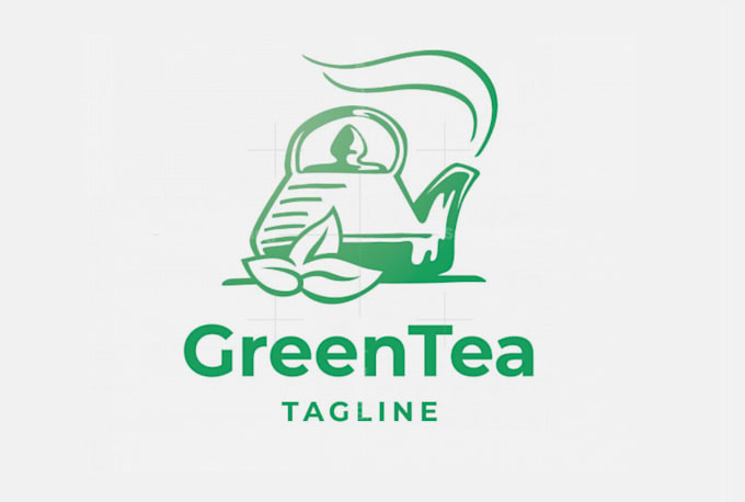 make a coffee, tea, green tea logo for your brand