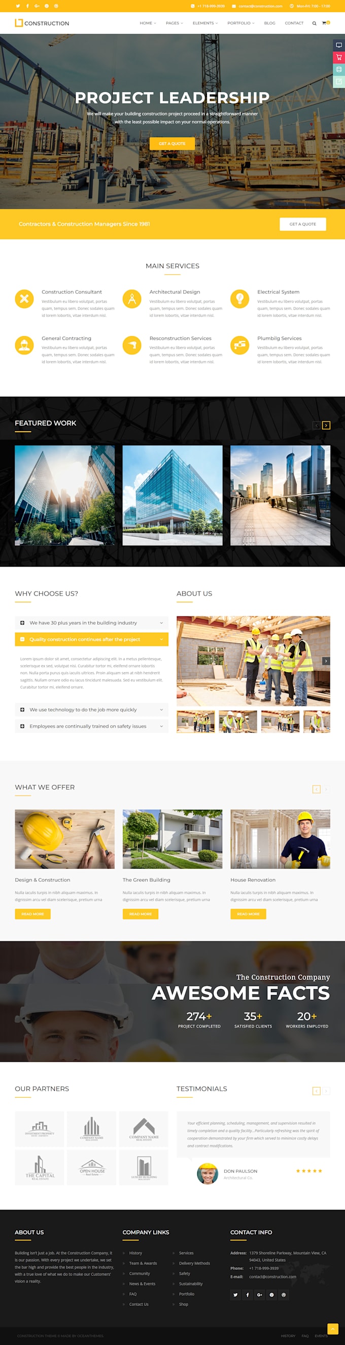 design professional plumbing website, construction, roofing, or hvac website