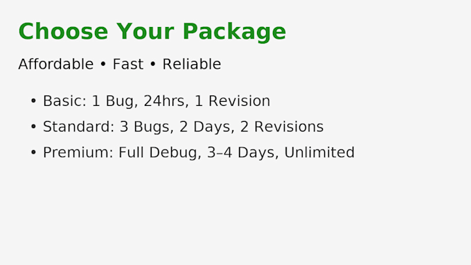 fix your website bugs, errors, or issues within 24hrs
