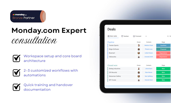 be your monday expert and provide consulting solutions