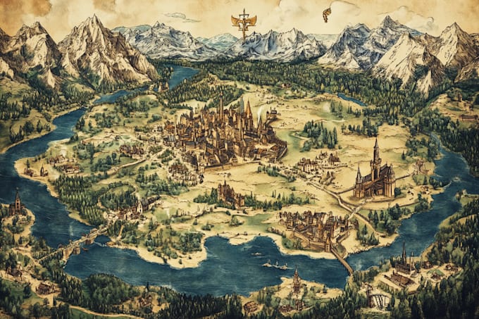 do map illustration map design fantasy map