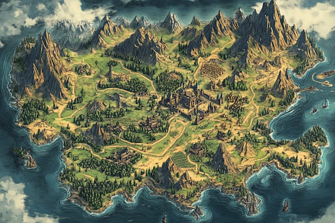 do your fantasy map for rpg map design