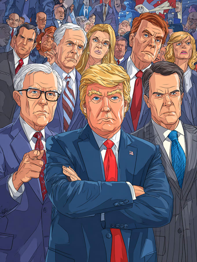 make a political cartoon art