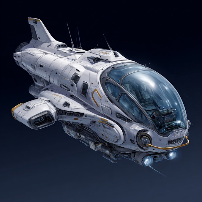 design spaceship, sci fi illustration and sci fi ar