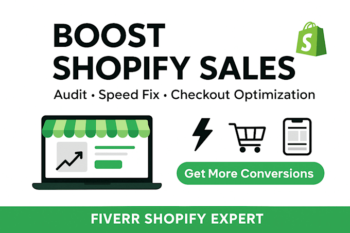 audit and fix your shopify store to increase conversions speed, checkout, UX