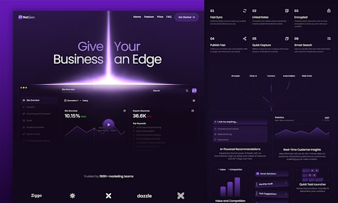 design and build a modern, responsive website in framer