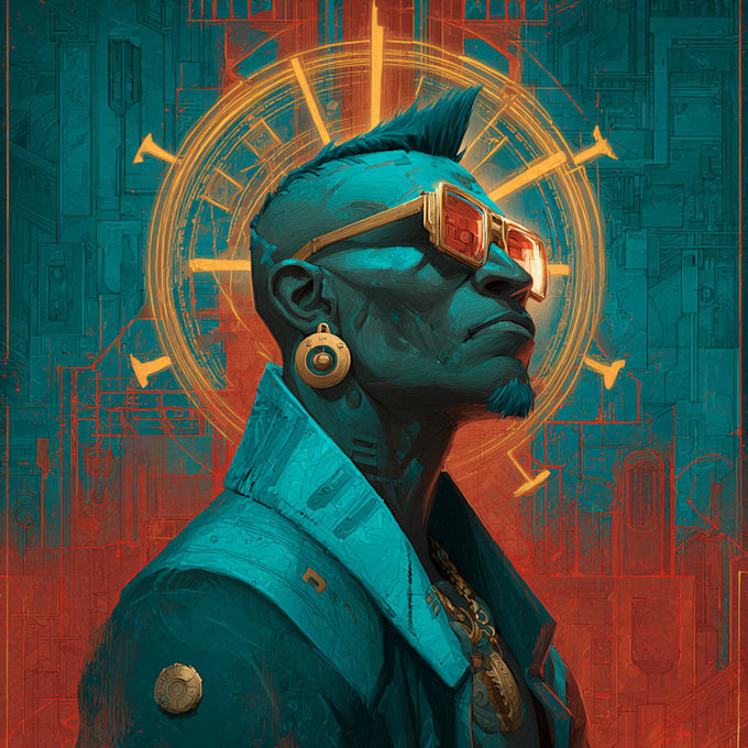 create a custom cyberpunk logo design