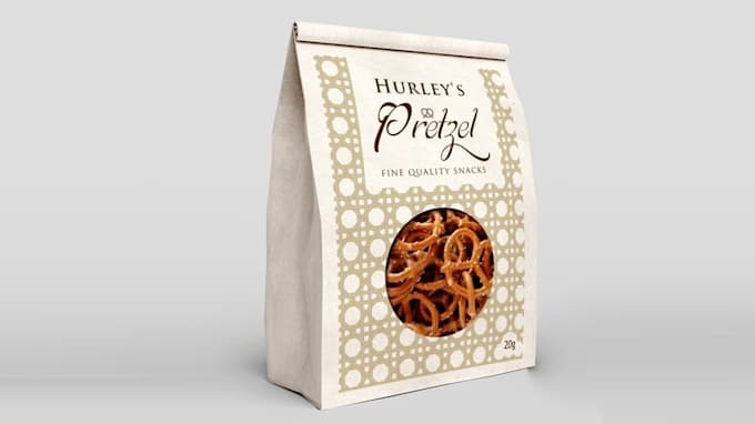 design pouch and box label or packaging design