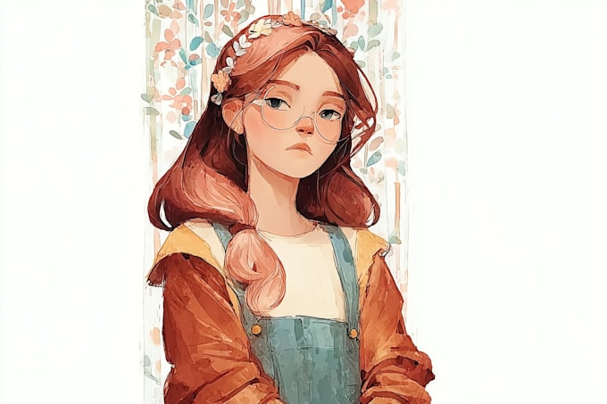 draw fantasy watercolor character or dnd character