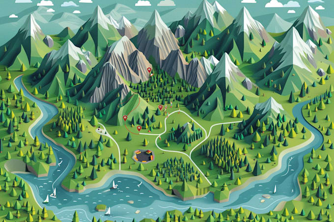 Create a isometric map vector illustration by Solettahaw | Fiverr