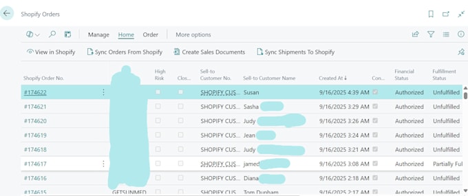 shopify integration with dynamics 365 business central