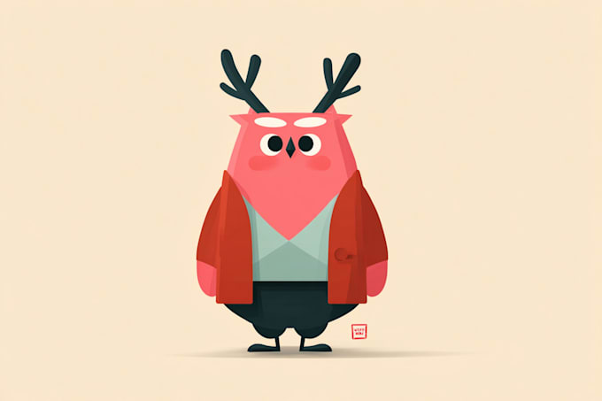 design cute cartoon animal characters