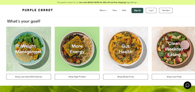 build shopify website, meal kits subscription box website