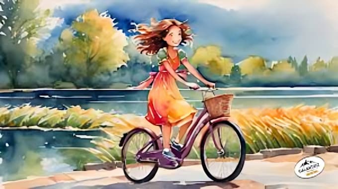 develop beautiful watercolor children book illustration and cover art