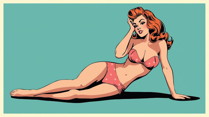 create pin up and cartoon illustrations