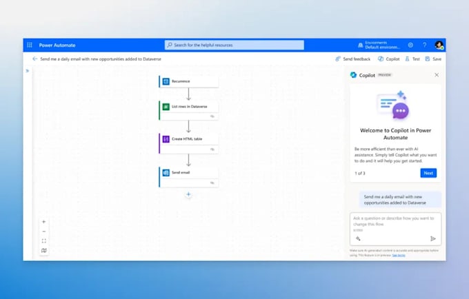 create power automate flows to your business processes