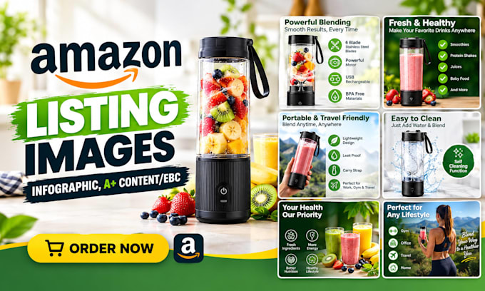 design amazon listing images and infographic design