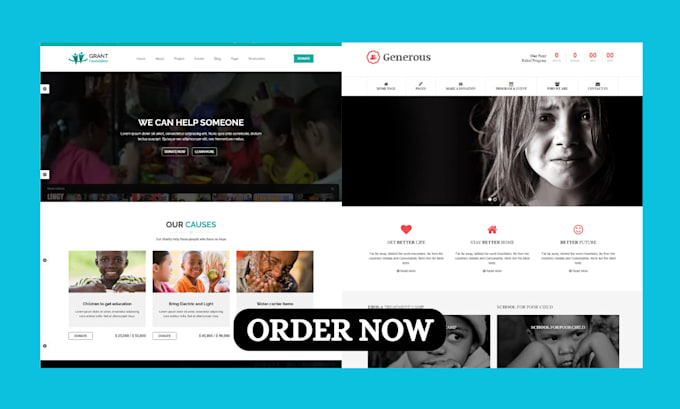 design charity donation fundraising crowdfunding ngo nonprofit website