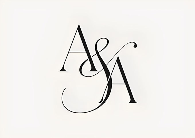 do custom monogram wedding logo and initials design