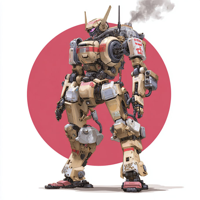 design futuristic mecha characters